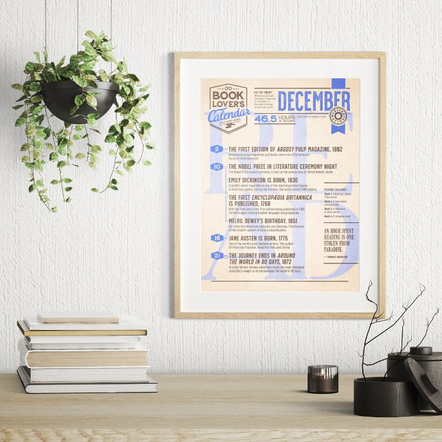 Calendário Literário de Dezembro Poster (Criador carregado)