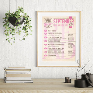 Calendário Literário de Setembro Poster