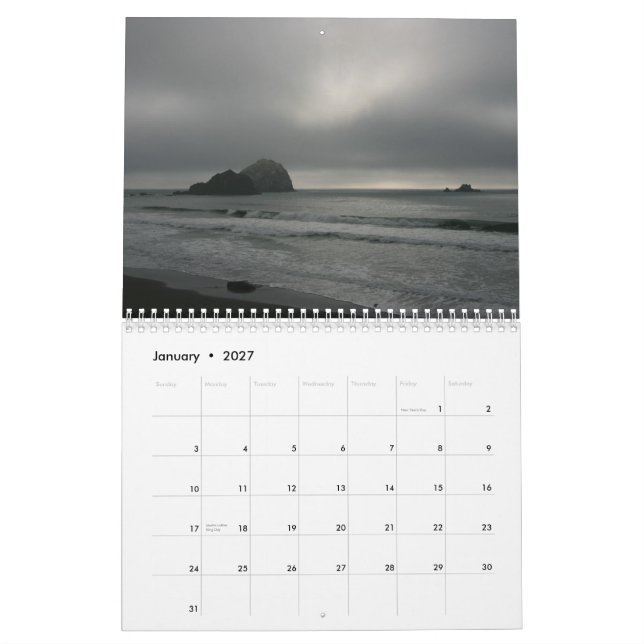 Calendário Litorais caprichosos 2013 (Jan 2027)