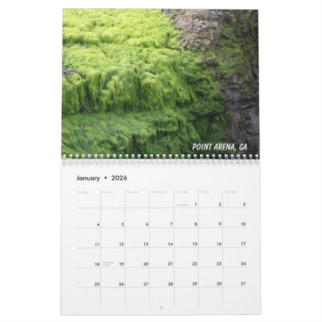 Calendário Litoral 2013 de Califórnia (Jan 2026)