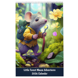 Calendário Little Forest Mouse Adventures – 2026 Calendar