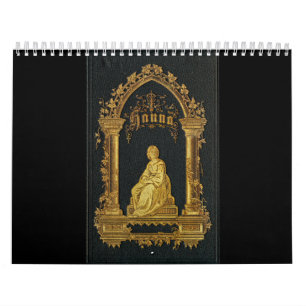 Calendário Livro de oração judaico dourado Hanna da