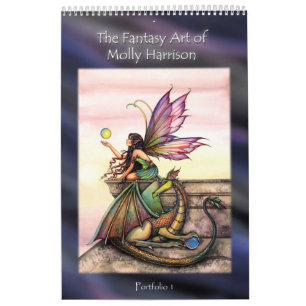 Calendário Livro de Portfolio de Arte de Fadas de Molly Harri