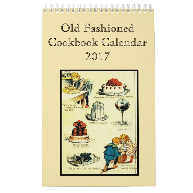 Calendário Livro de receitas antiquado (Capa)