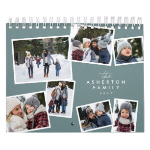 Calendário Livro de recortes da família de colagens fotográfi