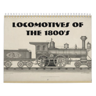 Calendário Locomotivas dos 1800s