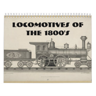 Calendário Locomotivas dos 1800s