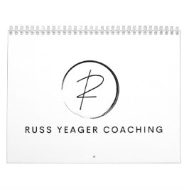Calendário Logotipo da assinatura de coaching de Russ Yeager