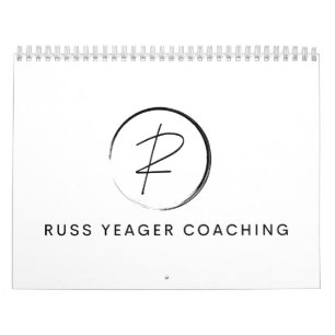 Calendário Logotipo da assinatura de coaching de Russ Yeager