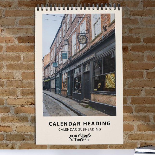 Calendário Logotipo da empresa Simples Promocional moderno mi (Criador carregado)