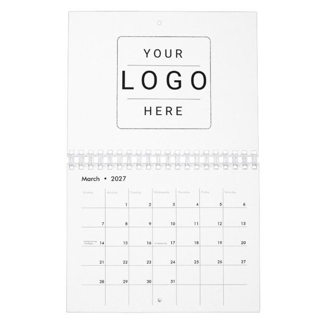 Calendário Logotipo Personalizado (Mar 2027)