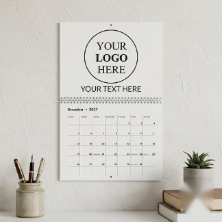 Calendário Logotipo Promocional Personalizado – Sem Pedido Mí