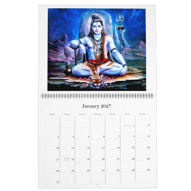 calendário lorde shiva (Jan 2027)