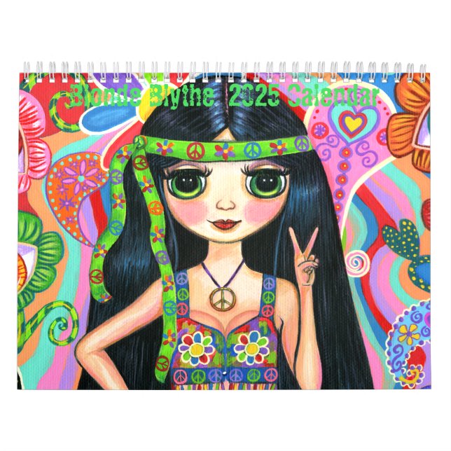 Calendário Loura Blythe Big Eye Sereids Hippie Girls Cute (Capa)