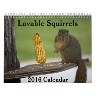 Calendário Lovable Squirrels 2016