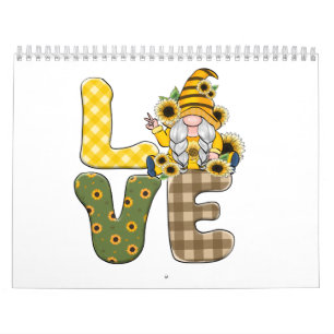 Calendário Love Sunflower Gnomo