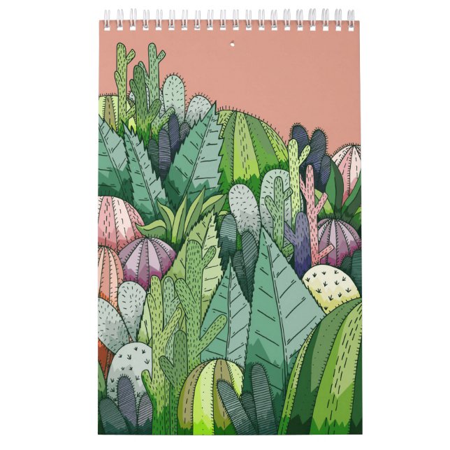Calendário Lovely Cactus Garden (Capa)