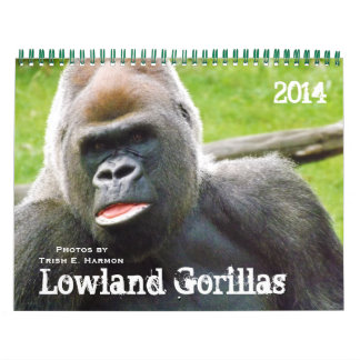 Calendário Lowland Gorillas do Jardim Zoológico de Kansas Cit