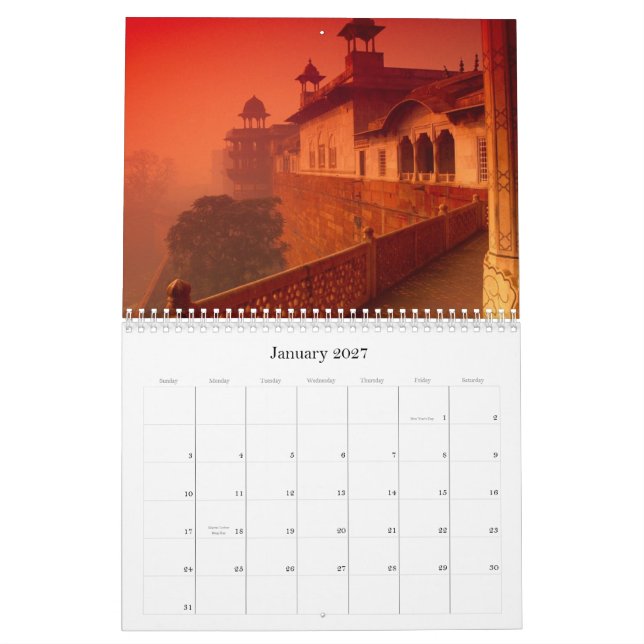 Calendário Lugares impressionantes do mundo (Jan 2027)