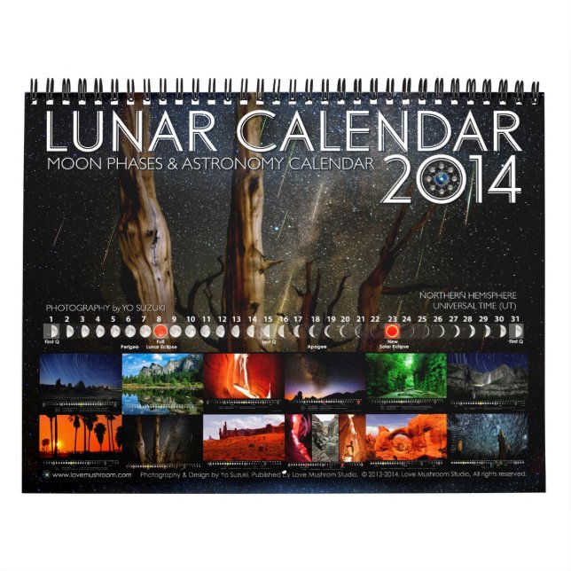 Calendário Lunar 2014 Calendário da Parede Astronô (Capa)