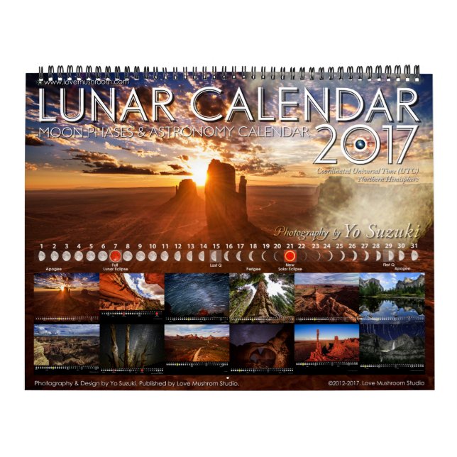 Calendário Lunar 2017 Calendário de Astronomia das (Capa)
