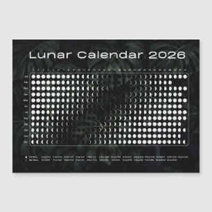 Calendário Lunar 2026 Gráfico das Fases da Lua