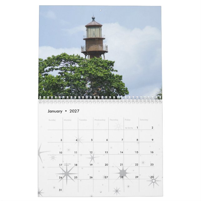 Calendário Luz da ilha de Sanibel (Jan 2027)
