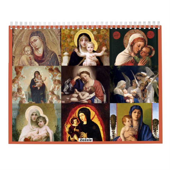 Calendário Madonna e criança (Verso)