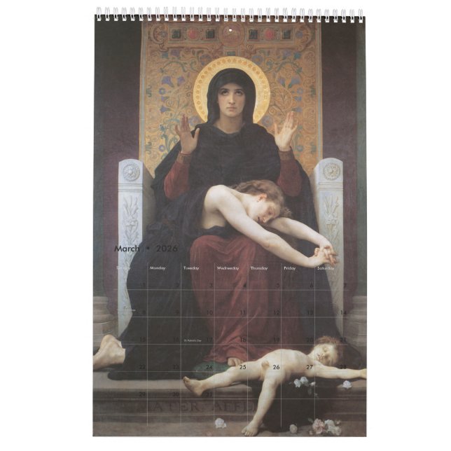Calendário Madonna – Saint Mary – Maria – Gottesmutter (Mar 2026)