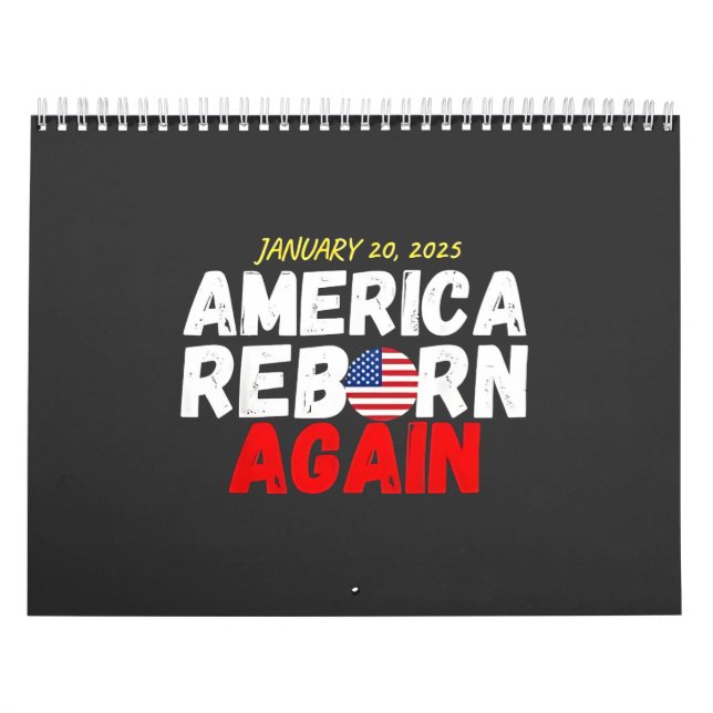 Calendário Maga American Reborn Novamente Inauguração Trump (Capa)