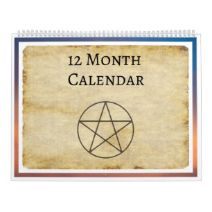 Calendário Magic Planner Magic Magick Wicca de 12 Meses