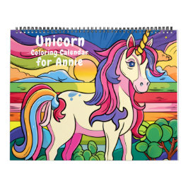 Calendário Magical Fantasy Unicorn Coloring Calendar