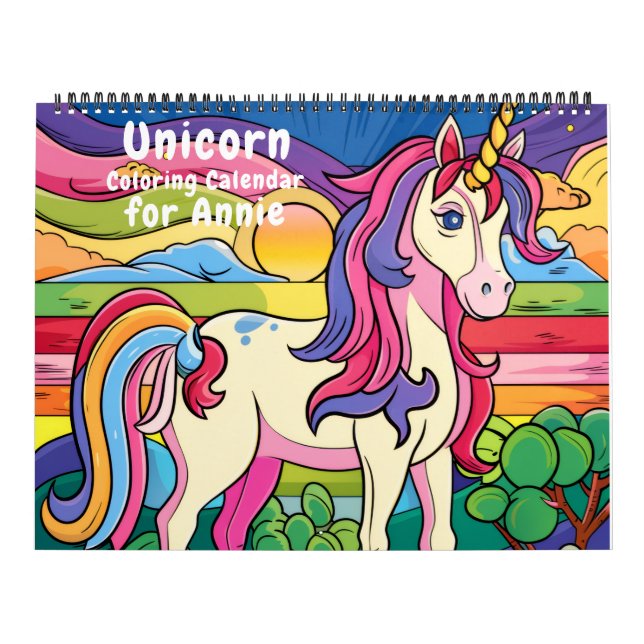 Calendário Magical Fantasy Unicorn Coloring Calendar (Capa)