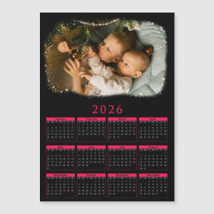 calendário magnético 2026 com fotos de crianças