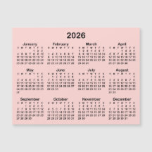 Calendário Magnético 2026 e Blush Minimalista