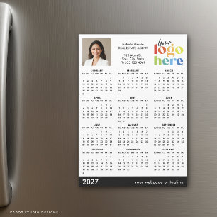 Calendário Magnético Básico Moderno de Foto de 202