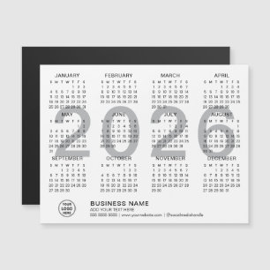 Calendário Magnético Branco Personalizado 2026