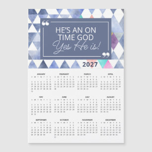 Calendário Magnético com Cota Cristã de Deus Pontu