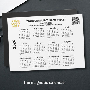 Calendário magnético comercial do logotipo QR pers