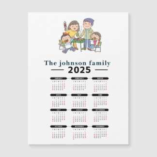 Calendário Magnético da Família Personalizada 2025