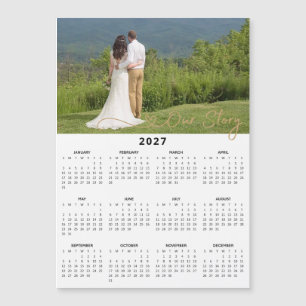 Calendário Magnético de Foto Personalizada 2027 No