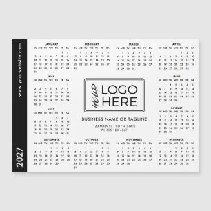 Calendário Magnético de Logotipo Empresarial Corpo