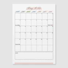 Calendário Magnético de maio de 2025