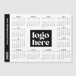 Calendário magnético do logotipo comercial branco