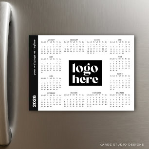 Calendário magnético do logotipo comercial branco 