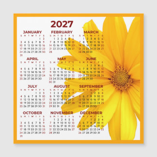 Calendário Magnético Floral Simples Minimalista 20