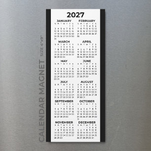 Calendário Magnético Minimalista Básico Completo A