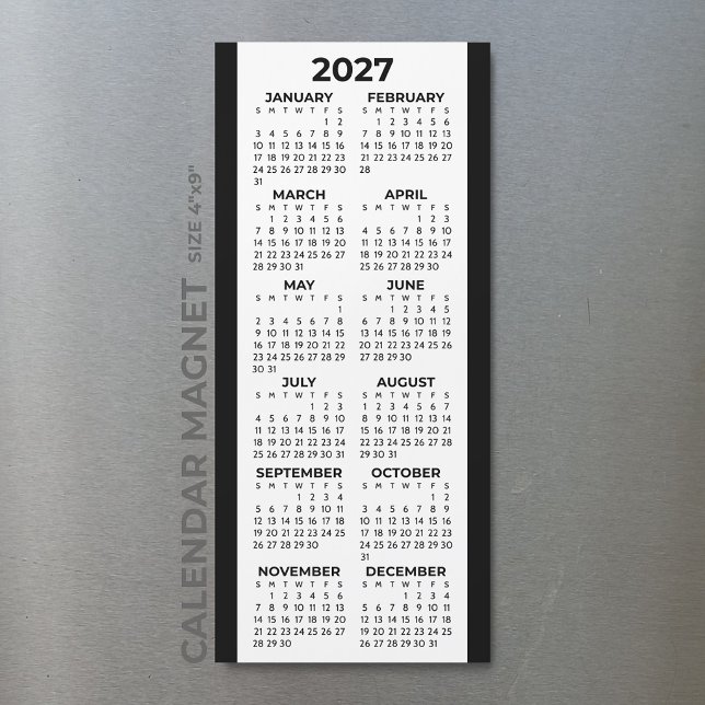 Calendário Magnético Minimalista Básico Completo A (Criador carregado)
