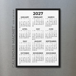 Calendário Magnético Minimalista Simples Básico 20
