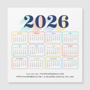 Calendário Magnético Personalizado 2026 – Moderno